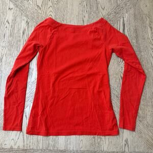 Lauren Ralph Lauren Women’s Small Red‎ Long Sleeve Boatneck Top Shirt